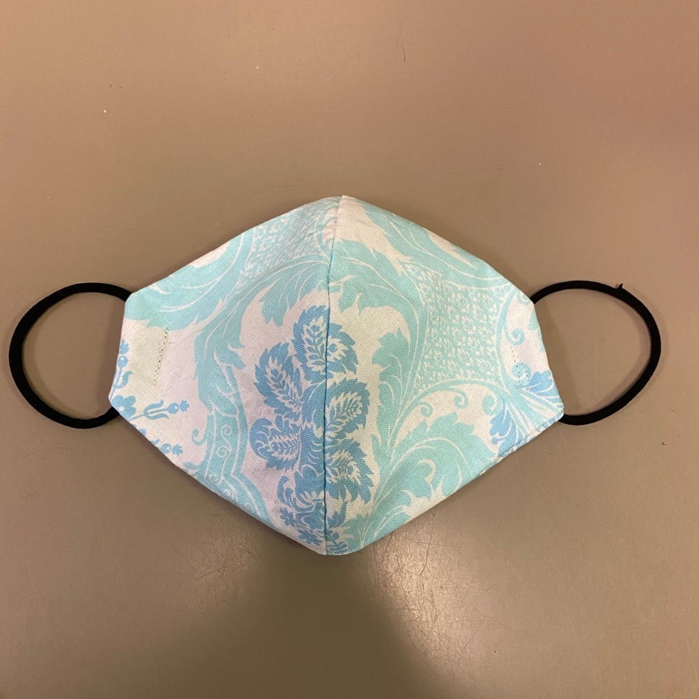 Blue cotton facemask